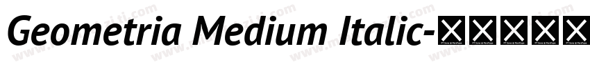 Geometria Medium Italic字体转换
